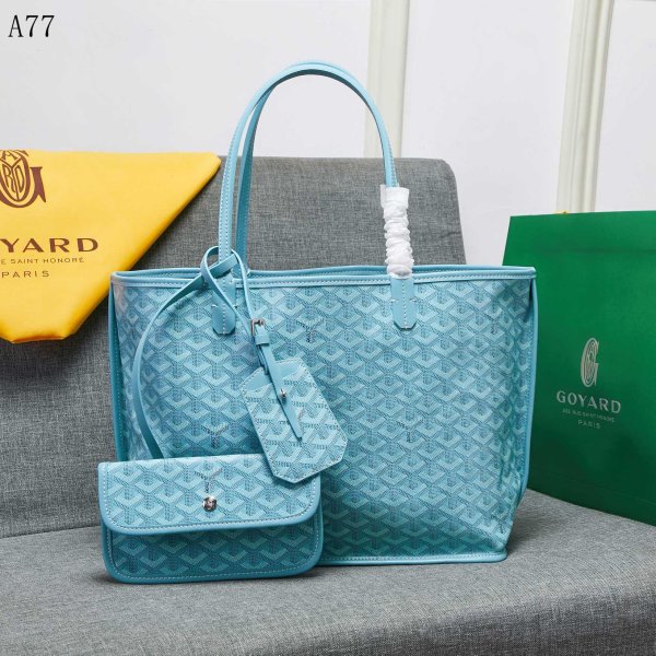 Wholesale Goyard Classic Chevron St. Louis PM Totes Sky-Blue Bags